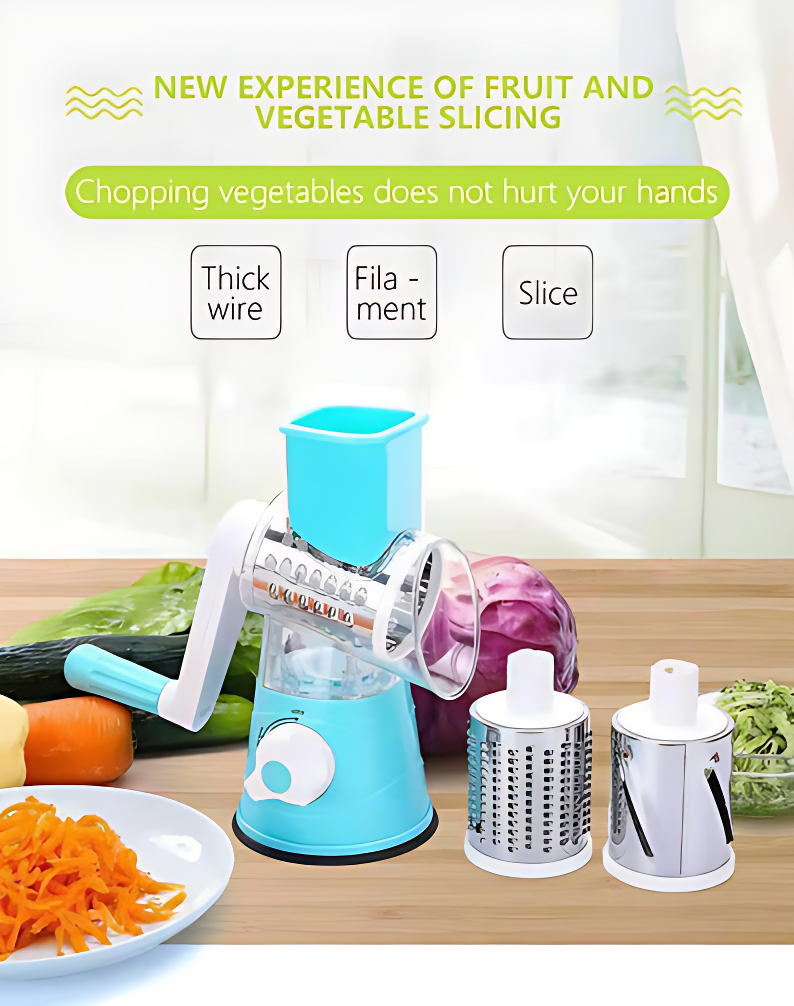 Vegetable Manual Kitchen Chopper, Grater, Slicer 3 in 1