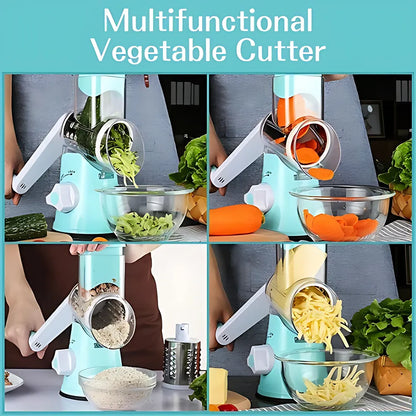 Vegetable Manual Kitchen Chopper, Grater, Slicer 3 in 1